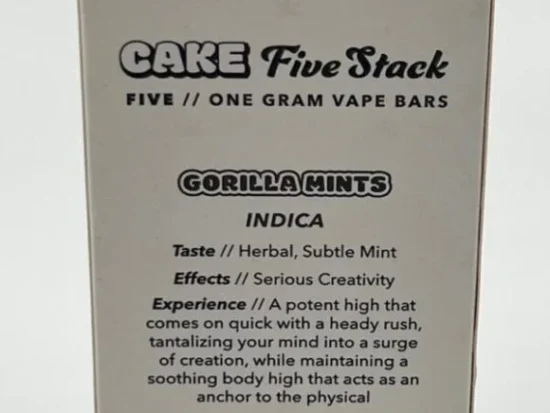 Gorilla Mints Cake Gen 1 Disposable 1g