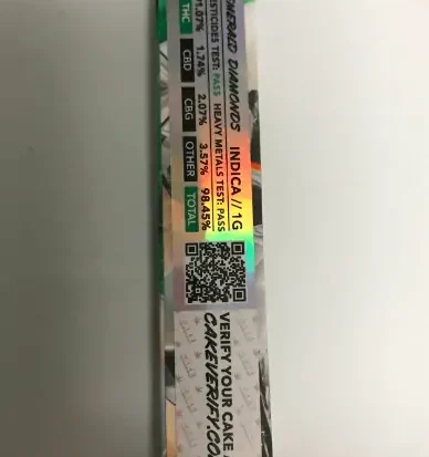 Emerald Diamonds Cake Gen 5 Disposable 1G